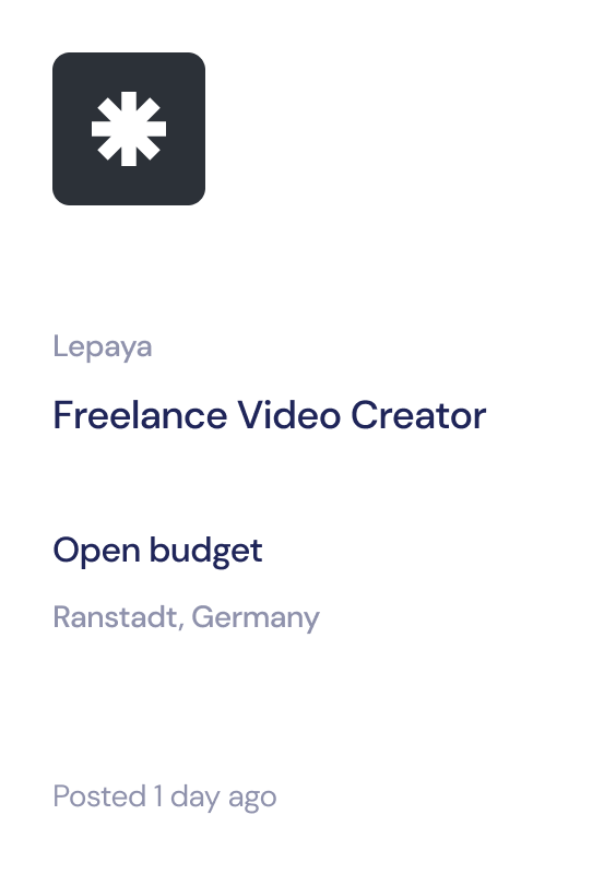 Recent jobs - Freelance Video Creator