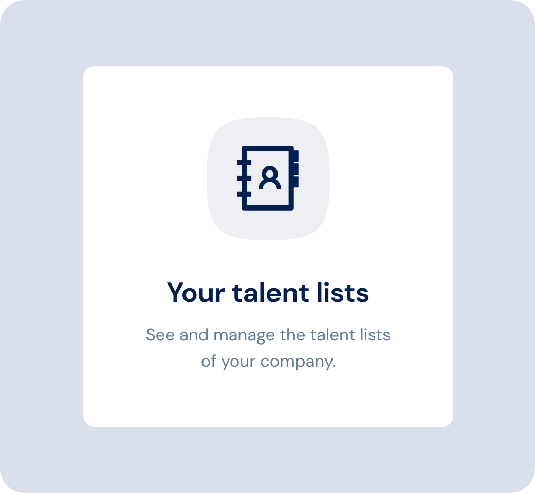 Custom talent lists